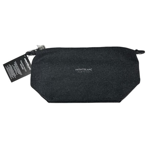 Montblanc Parfums Wool Blend Grey Pouch NEW with Tags - Picture 1 of 3